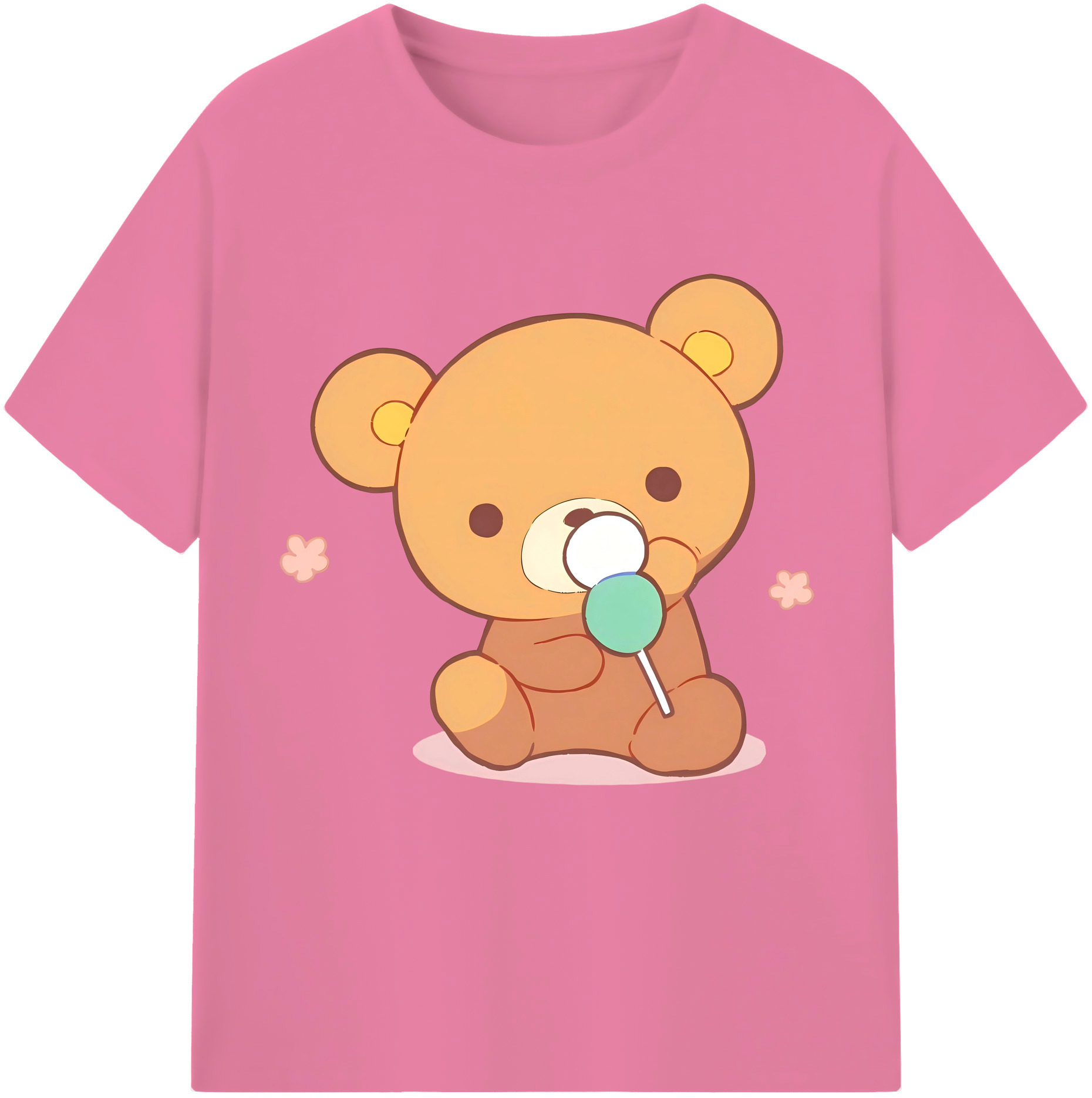 （画像用） リラックマ リラックマ キイロイトリ Rilakkuma Korilakkuma Kiiroitori 綿100％半袖Tシャツ（フロントプリント）